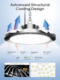 ONLYLUX 350W UFO LED High Bay Light 52500LM 5000K High Bay LED Shop Lights