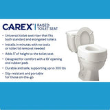 Toilet Seat Riser - Adds 5.5 Inch of Toilet Height - Raised Toilet Seat with 300 Pound Carex
