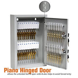 Fort Knox 40 Key Cabinet - Dual Lock Control Key Box - Welded 22 Gauge Steel Construction - Scratch Resistant