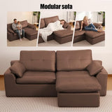 86.6" Sectional Couches for Living Room, 3 in 1 L-Shaped Couch Bed