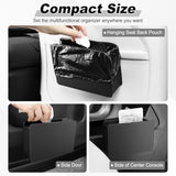 SINGARO Car Door Trash Can, Leather Vehicle Trash Bin, Mini Dustbin Garbage Container Can with 30 Pcs Trash Bags, Black