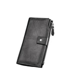 Leather Men's Wallet Long Business Retro Oxhide Large