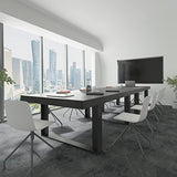 Large Rectangular Meeting Table, Modern Seminar Table for Office Meeting Conference Room