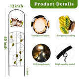 Voumsil Solar Owl Garden Trellis Outdoor Metal Climbing Plant Flower Stake