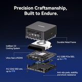 GEEKOM IT13 MAX AI Mini PC 2026, Intel Ultra 9 185H, 24GB LPDDR5 500GB SSD