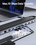 Laptop Docking Station Stand, 12 in 1 Triple 4K Display HDMI/DP, 10Gbps USB A/C Fast Data, PD 100W, Ethernet