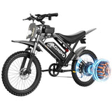 AONPO A20 PRO Electric Bike for Adults, Peak 3000W Ebike for Adults,52V 22.5AH Electric Dirt Bike,E-Bike Up to 120 Miles(PAS),17"x4" Fat Tire Hydraulic Dual Disc Brakes E Dirt Bike for Teens