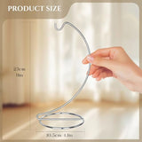H&D HYALINE & DORA 9 Inch Ornament Display Stand Air Plant Holder Terrariums Hanger Silver Ornament Hangers for Christmas Halloween Home Party Decor(5 Pack)