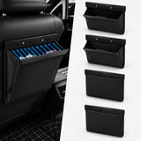 Quoriel Car Trash Can Leak-Proof, 4 Pack Black Large Capacity Auto Trash Bin
