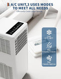 GarveeTech 8000 BTU Portable Air Conditioner - 3 in-1 Cooling, Dehumidifier & Fan, Quiet AC Unit for Rooms Up to 350 Sq.Ft, 24H Timer, Remote Control & Window Kit Included, Black Cover