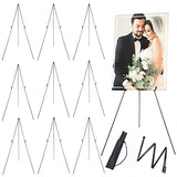 10 Pcs 65 Inch Easel Stand for Display Bulk, Foldable Metal Display Easel Holders with Bag