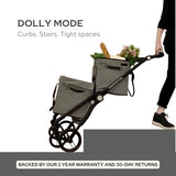 Patented Foldable Shopping Cart | Lightweight Aluminum | Easy-Maneuver Ergonomic Design | Swivel Wheels