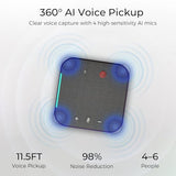 COOLPO Conference Speaker and Microphone, Protable USB C & Bluetooth Speakerphone for Computer, Laptop Speakers with mic, 360° Voice Pickup