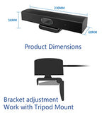 Conference Room Camera, 3-in-1, 1080p Full HD Webcam with Microphone and Speaker, USB Plug and Play (Black)