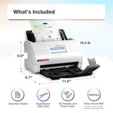 Wireless Desktop Color 2-Sided Document & Tax Receipt Scanner with ScanSmart AI PRO Data Management Software for PC