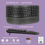 Logitech Wave Keys MK670 Combo, Wireless Ergonomic Keyboard with Signature M550 L Wireless Mouse