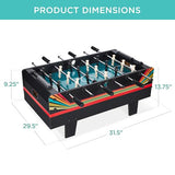 Best Choice Products 4-in-1 Multi Game Table, Childrens Combination Arcade Set w/Pool Billiards, Air Hockey, Foosball and Table Tennis - Arcade