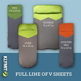 Klymit Static V Sheet, Sleeping Pad Cover, Green/Gray, Double