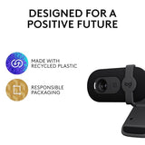 Logitech Brio 101 Full HD 1080p Webcam for Meetings, Streaming, Desktop, Laptop, PC - Built-in Mic, Shutter, USB-A,-Black