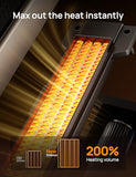DREO Space Heater Indoor, 25" 11.5ft/s Fast Portable Room Heater with Remote and Thermostat, 3 Modes, Overheating & Tip-Over Protection, Electric Heaters for Indoor Use Large Room, Bedroom, Gold