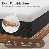 King Size Mattress Extra Firm - 14 Inch Gel Memory Foam Mattress King