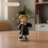 PlentifulHome Graduation Girl Figurine, Resin Graduate Statue, 4.92 Inch