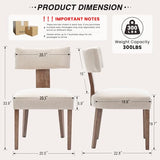 HNY Mid Century Modern Dining Chairs Set of 4