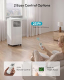 EUHOMY 8000 Btu Portable Air Conditioners, 3 in 1 Portable AC with Cool, Dry, Fan Modes, Quiet Air Conditioners with 24H Timer & Sleep Modes, with Remote, for Bedroom, Apartments up to 350 Sq.Ft