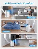Midea 14,000 BTU ASHRAE (10,000 BTU SACC) Portable Air Conditioner, Cools up to 450 Sq.Ft., with Dehumidifier&Fan mode&Heat, Control with Remote, Amazon Alexa&Google Assistant, Easy-to-use and Install