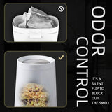 LEASYLIFE 8L/2.1GALbrass Garbage can with Swing lid，Brushed Nickel Gold Trash can,Matte