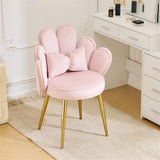 VINGLI Petal Makeup Vanity Chair with Back,Flower Cute Girls Desk Chair
