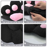 DOBUONO Cat Paw Cushion Kawaii Office Chair Cushion Comfy Plush Gaming Chair Cushion Kawaii Seat Cushion 28"x 24" (Black)