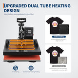 Slide-Out Drawer & 360° Swing Away | Industrial Quality Sublimation Press for T-Shirts, Tumblers