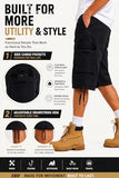 Heyfanee Mens Cargo Jean Shorts Relaxed Fit Y2K Black Jorts Men Baggy 90s Loose Fit Denim Shorts Men Long 32