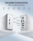 KAMRUI Pinova P2 Mini PC 8GB RAM 512GB SSD, AMD Ryzen 4300U(Beats 10110U/3500U/N95,Up to 3.7GHz,4C/8T) Mini Computers,Triple 4K Display/HDMI+DP+Type-C/WiFi/BT for Home/Business Mini Desktop Computers