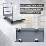 24"x48" Heavy Duty Steel Platform Truck, 2200 lbs Load Capacity Flatbed Hand Truck
