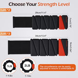 INDEPANDIA Wrist Ankle Weights for Women & Men, 2lbs Adjustable Weighted Bangles to Boost Calorie Burn & Strength, Arm & Leg Weights Black & Red