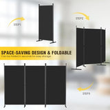 AKTOP 3-Panel Room Divider, Freestanding Wall Divider for Room Separation