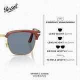 Persol PO3375S Square Shape Sunglasses With Official Eyewear Kit