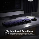 Wireless Keyboard and Mouse Combo, 2.4GHz Retro Typewriter Keyboard Full Size