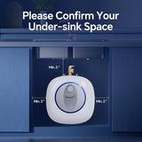 Ranein Electric Mini Tank Water Heater, 8 Gallons Point of Use Hot Water Heaters 120V 1440W, Under Sink, Floor Mounted, Ideal for Kitchen, Bathroom and RV