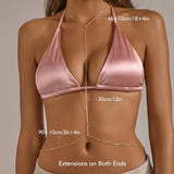 YOIHUR 14K Gold Body Chain Jewellery for Women, Sexy Layered Bikini Bra Beach Adjustable Belly Waist Chain, Beach Body Acessories for Women