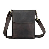Retro Men's Bag Genuine Leather Leisure Shoulder Crazy Horse Crossbody Oxhide Minimalist