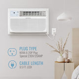 Keystone 12,000 BTU Wall Mounted Air Conditioner with Supplemental Heat and Dehumidifier Function, 230V, Wall AC with Remote for Small and Medium Sized Rooms up to 550 Sq.Ft., Quiet, High Efficiency