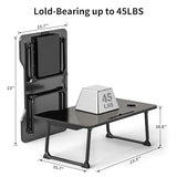 Lap Desk for Adults - Portable Foldable Bed Desk Tray Table Laptop Stand with Storage Drawer/Cup Holder