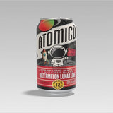 ATOMICO Watermelon Lunar Lime Sparkling Water,12 Essential Vitamins, W/Real Juice Infused With Electrolytes 12PK