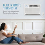 Keystone 8,000 BTU Wall Mounted Air Conditioner and Dehumidifier, 115V, Wall Unit for Bedroom, Bathroom, Small-Medium Sized Rooms up to 350 Sq.Ft., Quiet, High Efficiency Wall Mounted AC Unit, White