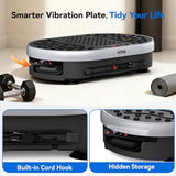 HTM Vibration Plate Exercise Machine with 120 Speed Levels, 9 Program Modes and Remote Control - 15 Min Timer, 300 lbs Capacity Vibrate Stand