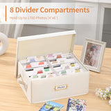 Aokeyee 2PC Photo Storage Box - Photo Organizer Box for 4x6 Pictures, Photo Boxes with Dividers & Labels, Holds 3400+ Photos