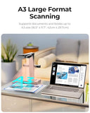 Professional Book Scanner, 38MP Document Camera, Laser Curve-Flatten, USB High Speed Document Scanner